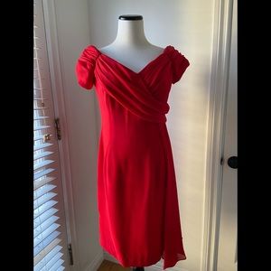 Red dress from LA boutique “Francais”